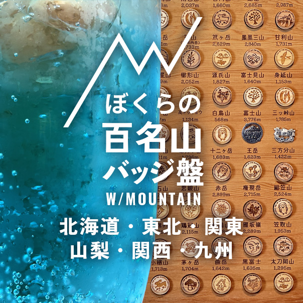 W/MOUNTAIN | 百名山バッジ盤.W/MOUNTAIN(ダブルマウンテン)山